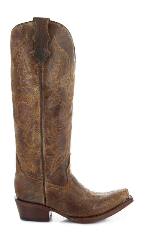 Soto Boots Tall Tan Leather Womens Cowgirl Boots M1003