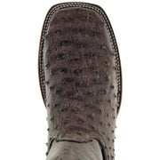Soto Boots Mens Out of the Wild Brown Ostrich Print Boots H50031 - Soto Boots