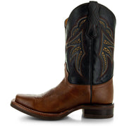 Square Toe Leather Sole Cowboy Boots H4002 - Soto Boots