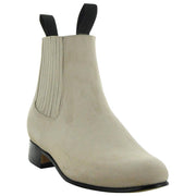 Nubuck Ankle Cowboy Boots | Handmade Botines Charros (700) - Soto Boots