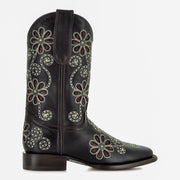 Soto Boots Womens Studded Flower Square Toe Cowboy Boots M50053