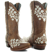 Soto Boots Womens Floral Embroidery Cowgirl Boots M50059 - Soto Boots