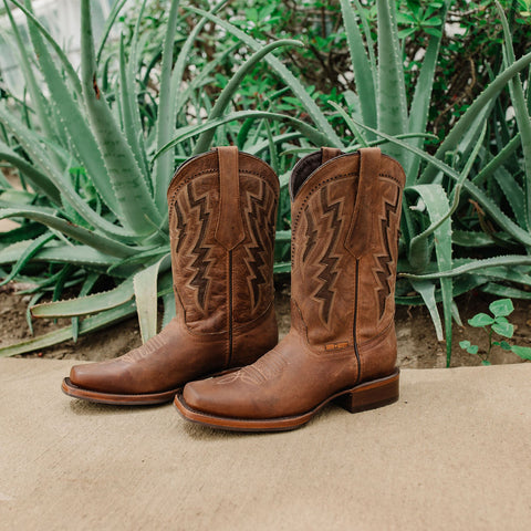 Men's Tan Square Toe Cowboy Boots | Tan Western Boots (H50027) - Soto Boots