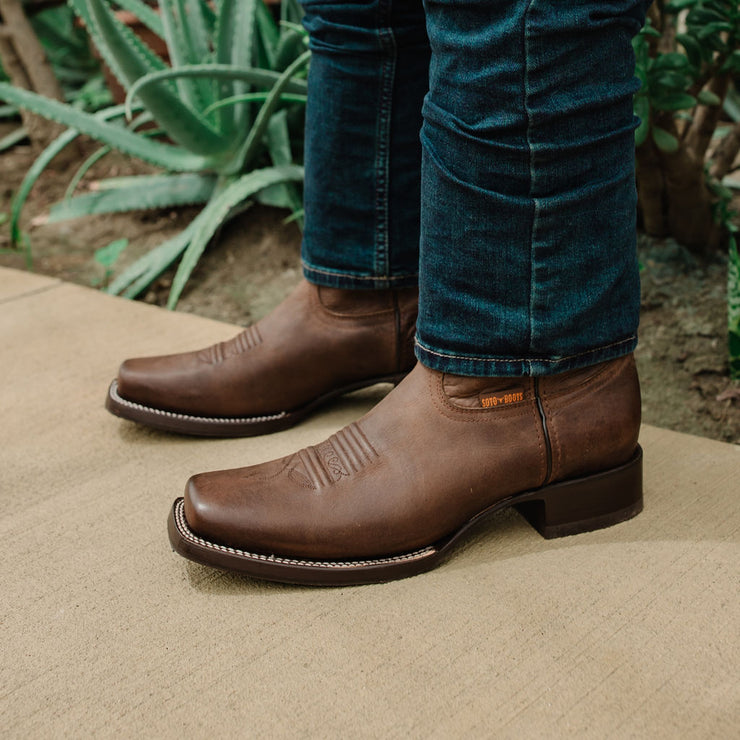 Square Toe Cowboy Boots Brown