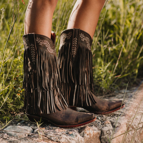 Santa Fe Two Layer Fringe Cowgirl Boots M50035 - Soto Boots