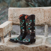 Wildflower Boots | Floral Embroidered Cowgirl Boots (M50030) - Soto Boots