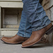 Square Toe Leather Sole Cowboy Boots H4002 - Soto Boots