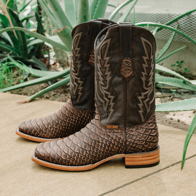 Good American Python Print Boot Soto Boots Mens Brown Python Print Boots H50032
