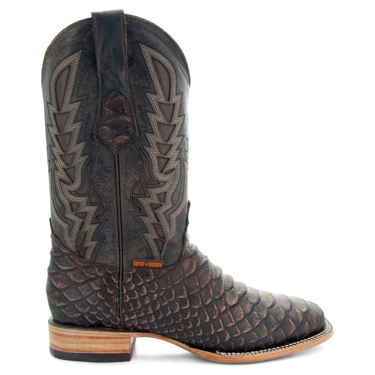 Good American Python Print Boot Soto Boots Mens Brown Python Print Boots H50032