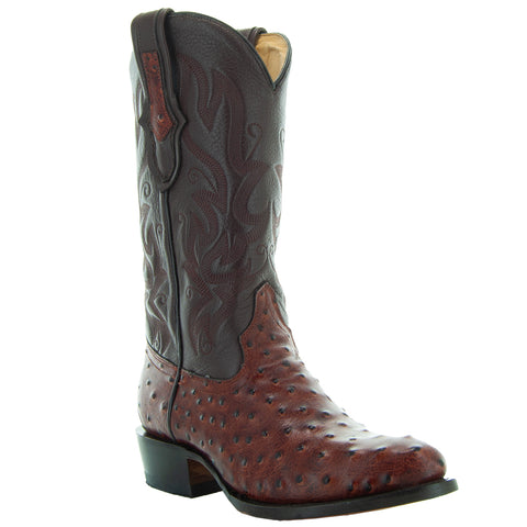 Men's Ostrich Print Cowboy Boots (H7002) - Soto Boots