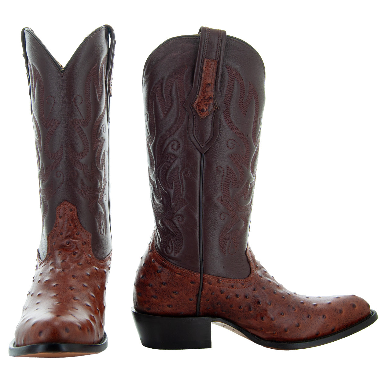 Men's Ostrich Print Cowboy Boots (H7002) | Soto Boots