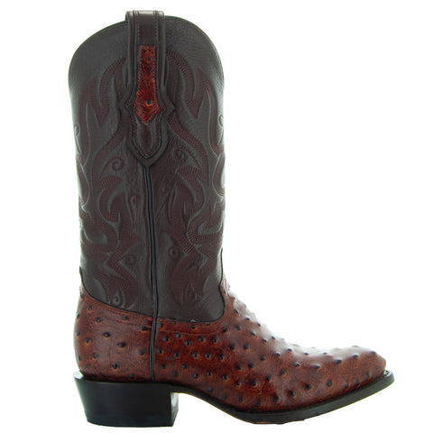 Men's Ostrich Print Cowboy Boots (H7002) - Soto Boots