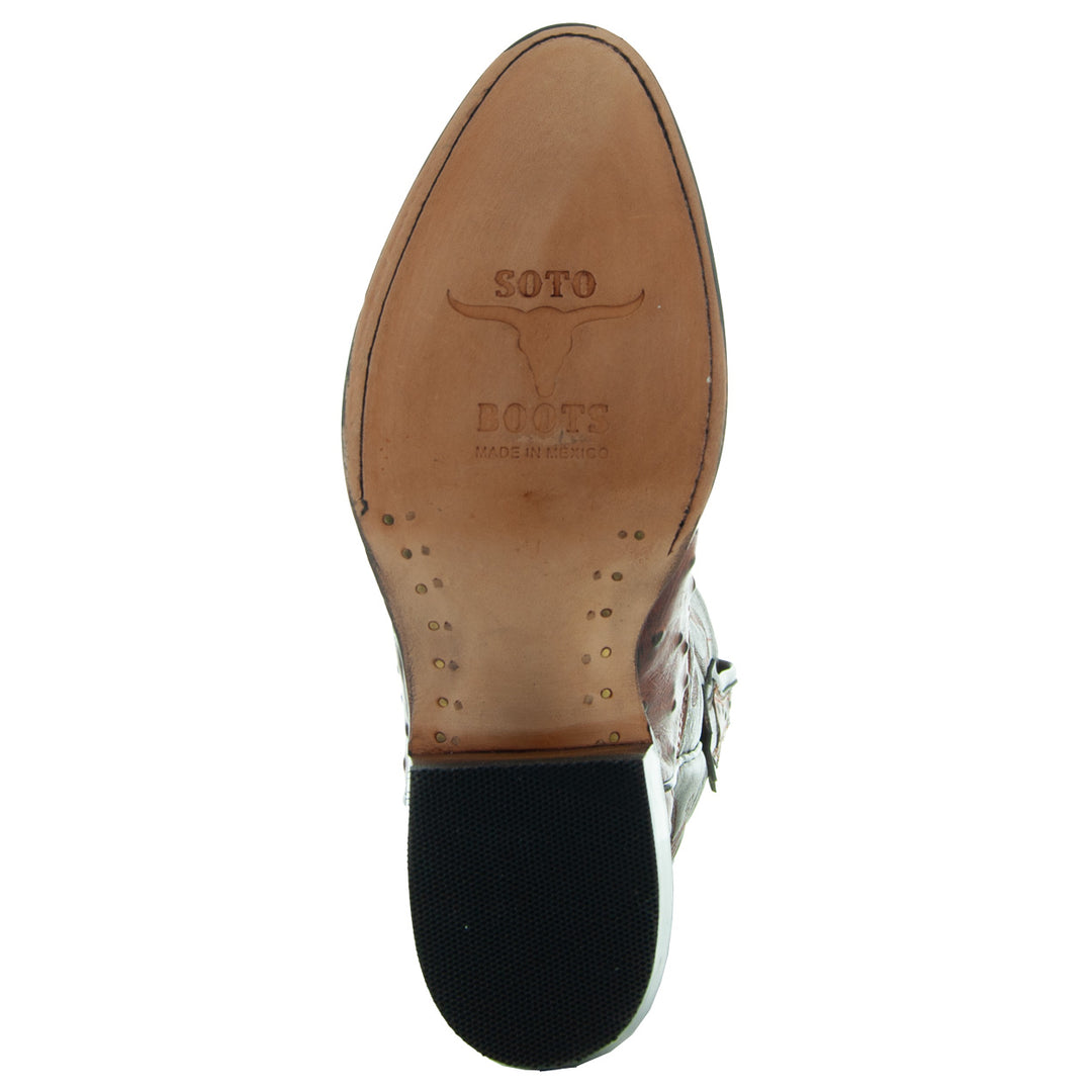 Men's Ostrich Print Cowboy Boots (H7002) | Soto Boots
