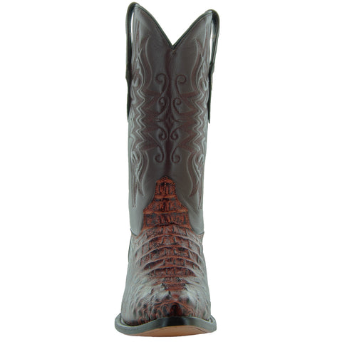 Soto Boots Men's Gator Tail Print Cowboy Boots Cognac (H7006) - Soto Boots