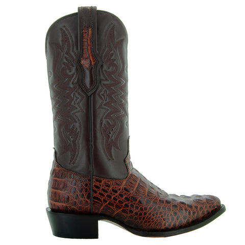 Soto Boots Men's Gator Tail Print Cowboy Boots Cognac (H7006) - Soto Boots