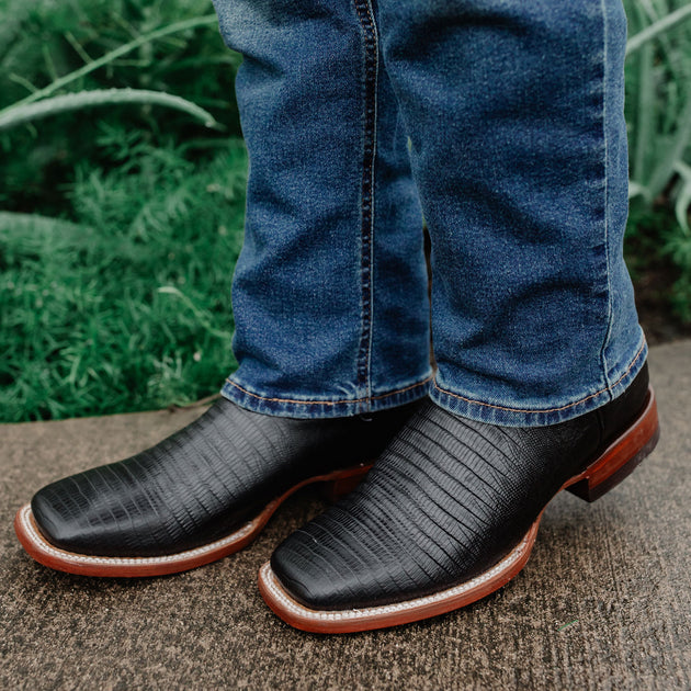 Soto Roper Boots Soto Boots Men's Lizard Print Square Toe Cowboy Boots H8002 | Soto Boots