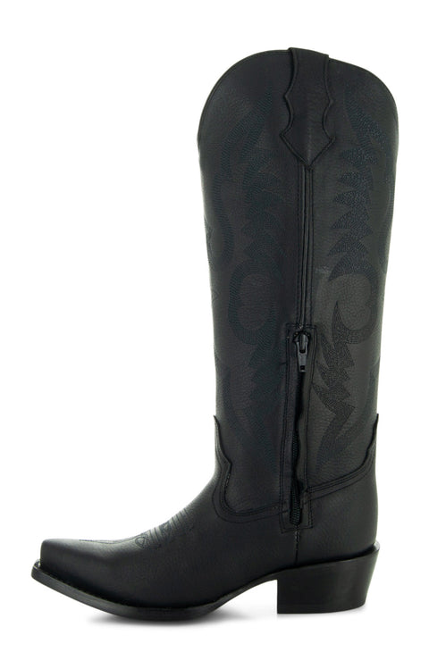 Soto Boots Tall Black Leather Womens Cowgirl Boots M1003