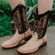 Soto Boots Women's Ostrich Print Cowgirl Boots M8002 Orix - Soto Boots