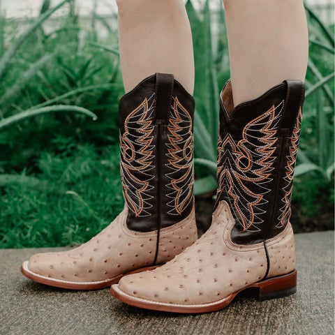 Soto Boots Women's Ostrich Print Cowgirl Boots M8002 Orix - Soto Boots