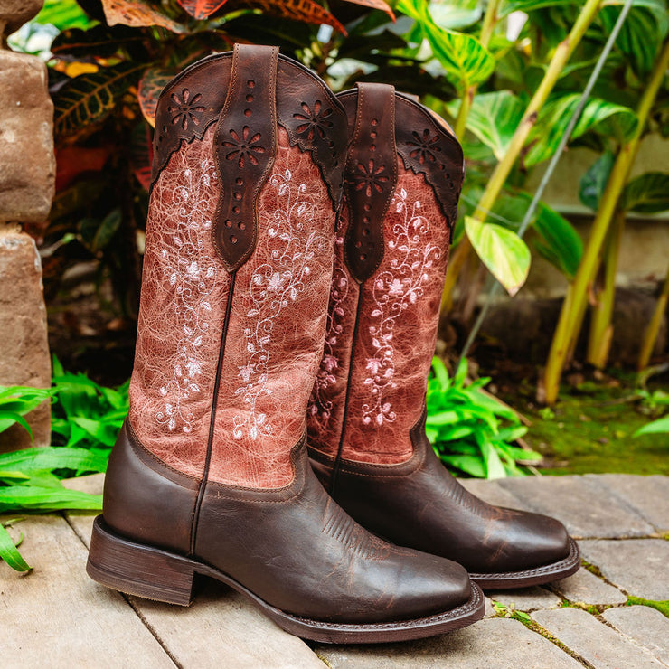 Pretty in Pink Womens Embroidered Cowgirl Boots by Soto Boots M4004 - Soto Boots