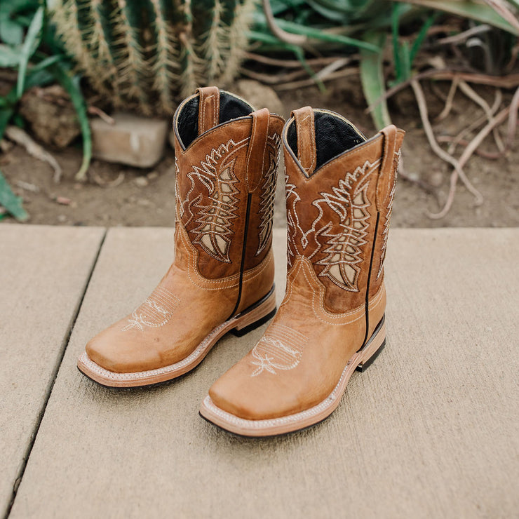 Kids' Tan Country Boots | Everyday Western Boots for Kids (K3007) - Soto Boots