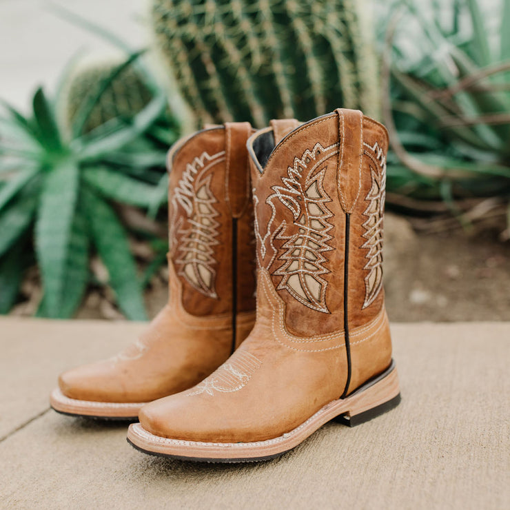 Kids' Tan Country Boots | Everyday Western Boots for Kids (K3007) - Soto Boots