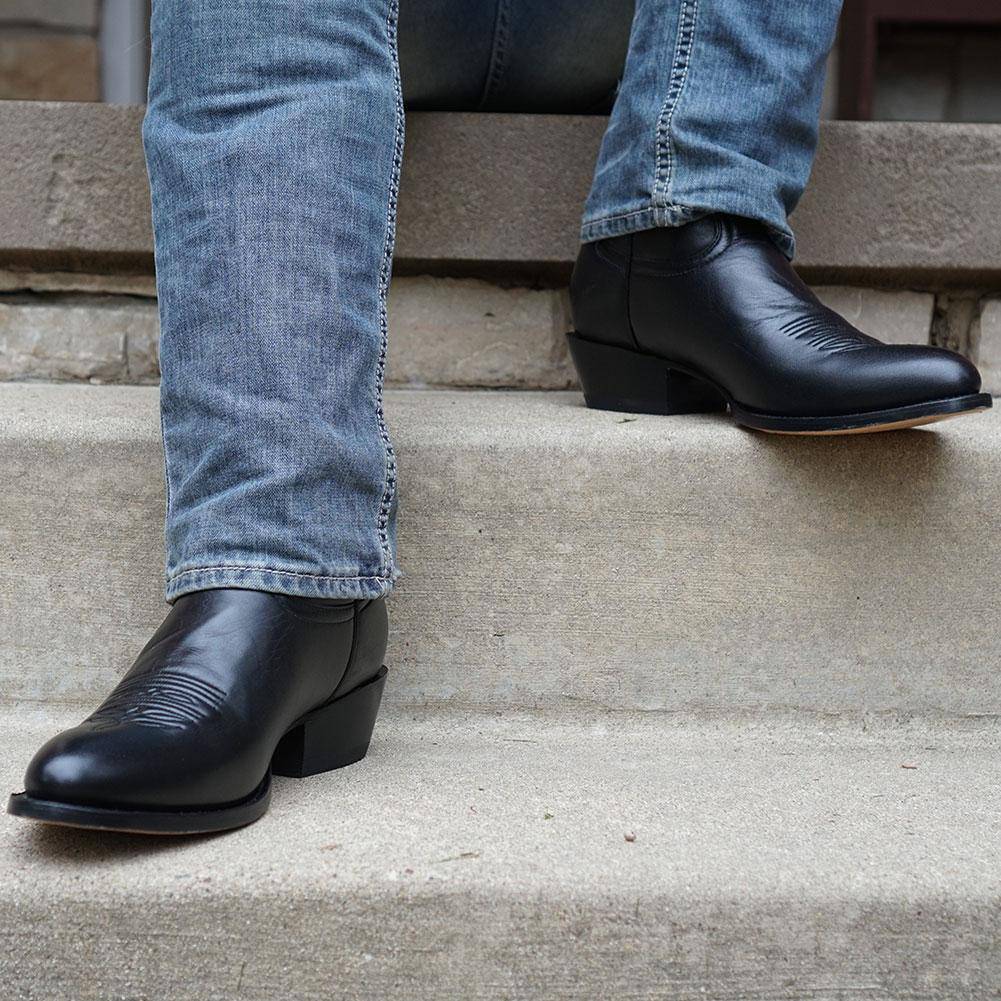 Soto Boots Mens Classic Round Toe Cowboy Boots H7001, Black Soto Boots Mens Classic Round Toe Cowboy Boots H7001, Black