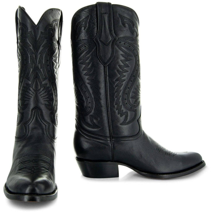 Soto Boots Mens Classic Round Toe Cowboy Boots H7001, Black Soto Boots Mens Classic Round Toe Cowboy Boots H7001, Black