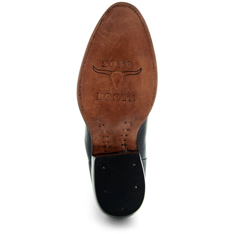 Cowboy Dress Boots, Mens Classic Round-Toe Boots (H7001)