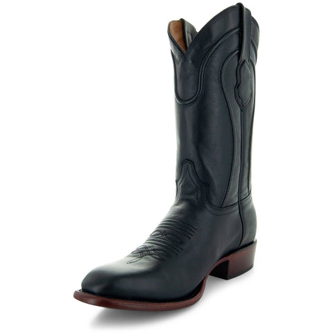 Black Square Toe Cowboy Boots | Men's Square Toe Boots (H9002) - Soto Boots