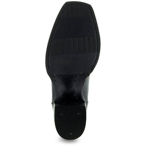 Men's Square Toe Boot Black (H50029) - Soto Boots