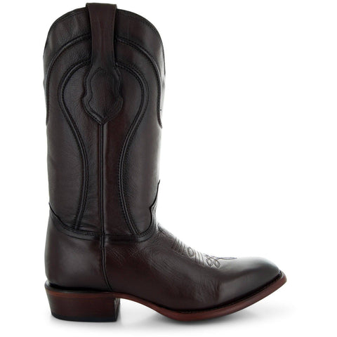 Brown Square Toe Cowboy Boots | Men's Dress Boots (H9002) - Soto Boots