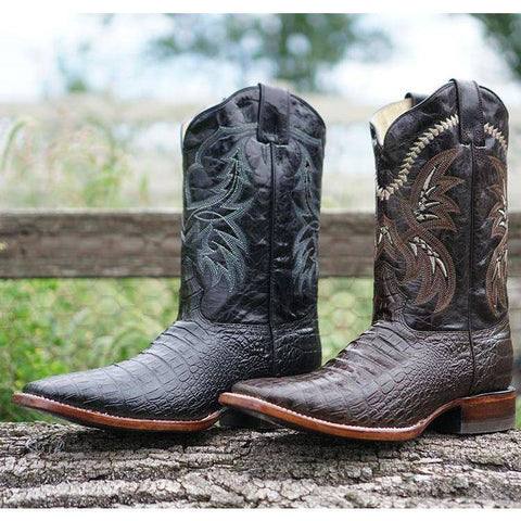 Caiman Belly Print Men's Cowboy Boots H4001 - Soto Boots