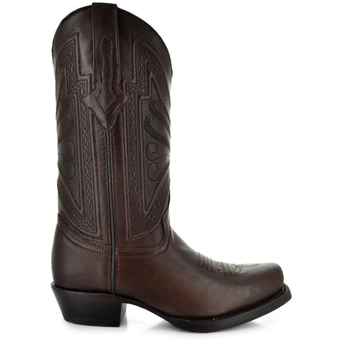 Men's Square Toe Boot Brown (H50029) - Soto Boots
