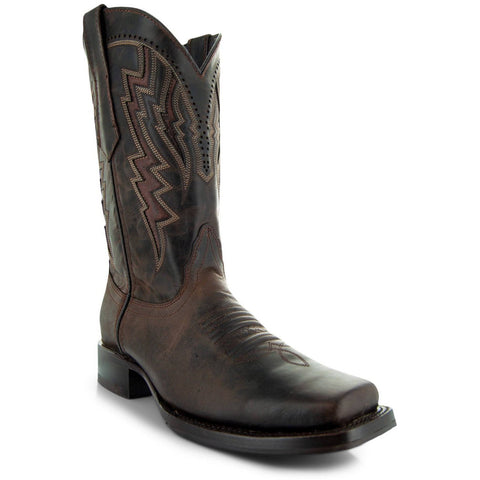 Square Toe Cowboy Boots Brown | Men's Square Toe Boots (H50027) - Soto Boots