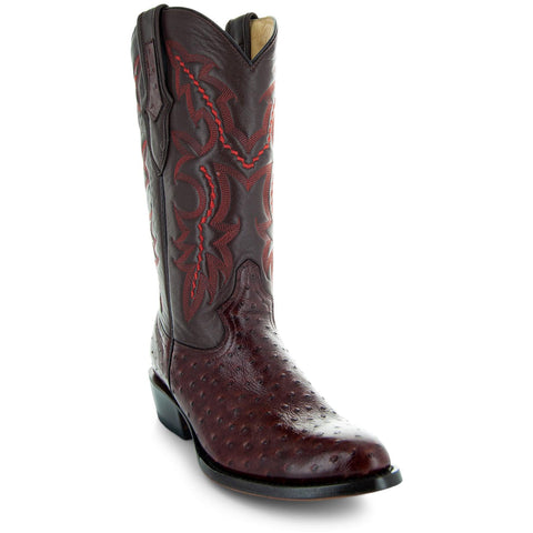 Men's Ostrich Print Cowboy Boots (H7002) - Soto Boots