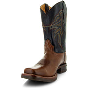 Square Toe Leather Sole Cowboy Boots H4002 - Soto Boots