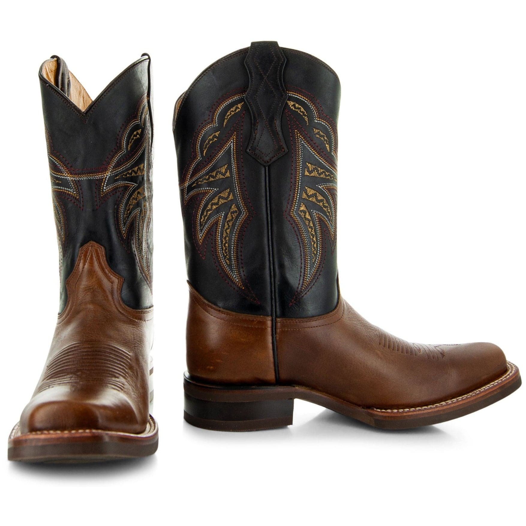 Square Toe Leather Sole Cowboy Boots for Men | Soto Boots