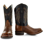 Square Toe Leather Sole Cowboy Boots H4002 - Soto Boots