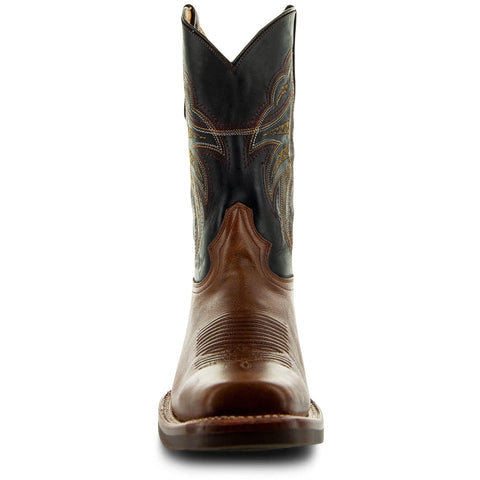 Square Toe Leather Sole Cowboy Boots H4002 - Soto Boots