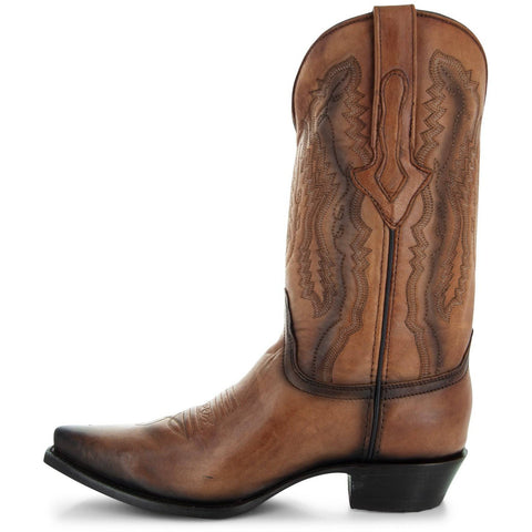 Men's Snip Toe Cowboy Boots Tan (H50030) | Soto Boots - Soto Boots