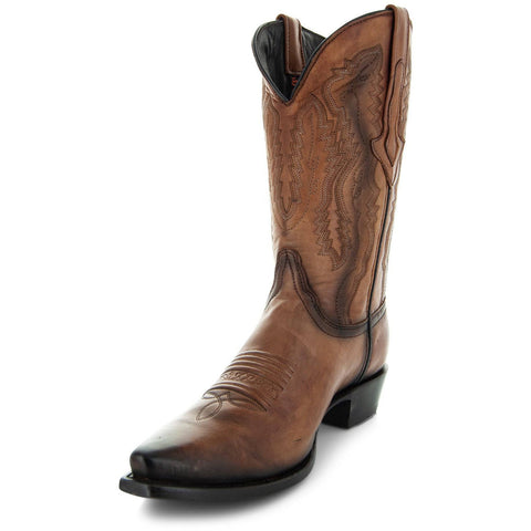 Men's Snip Toe Cowboy Boots Tan (H50030) | Soto Boots - Soto Boots