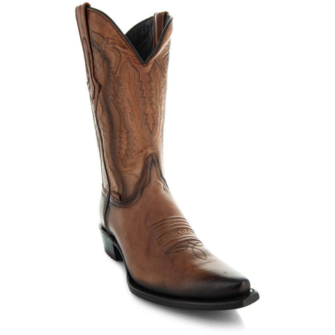 Men's Snip Toe Cowboy Boots Tan (H50030) | Soto Boots - Soto Boots