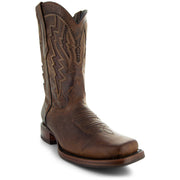 Men's Tan Square Toe Cowboy Boots | Tan Western Boots (H50027) - Soto Boots