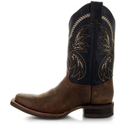 Square Toe Leather Sole Cowboy Boots H4002 - Soto Boots