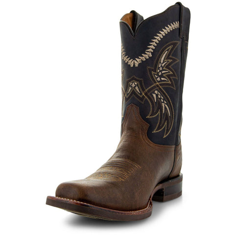 Square Toe Leather Sole Cowboy Boots H4002 - Soto Boots