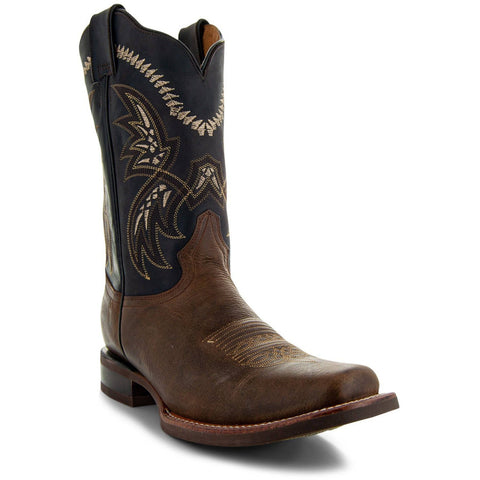 Square Toe Leather Sole Cowboy Boots H4002 - Soto Boots