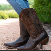 Cheyenne Cowgirl Boots | Women's Snipped Toe Leather Boots (M50041) - Soto Boots