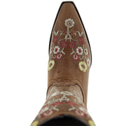 Women's Snipped Toe Western Boots | Floral Showstopper Cowgirl Boots (M50044) - Soto Boots