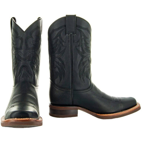 Square Toe Leather Sole Cowboy Boots H4002 - Soto Boots